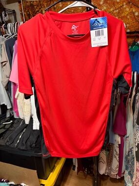 Kanu Surf Red and Black Short Sleeve Performance Tee